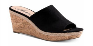 American Rag Women's Shira Peep Toe Platform Sandals Black Size 10 M