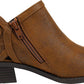 White Mountain Women's Davenport Fabric Pointed Toe Ankle Fashion Boots Brown Size 6 M