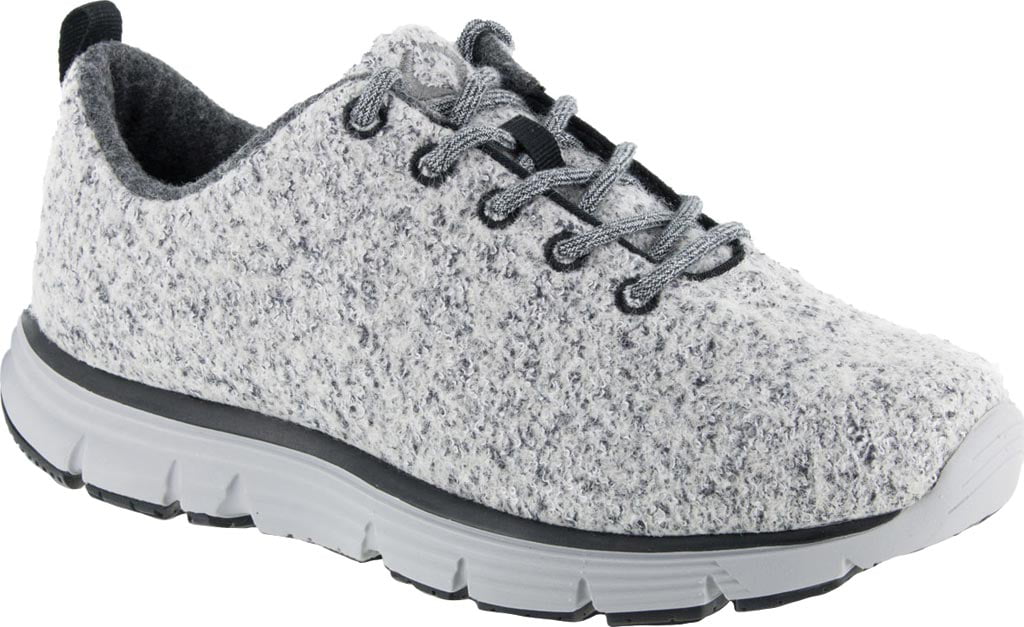 Apex Women's Natural Wool Knit Casual Shoe Grey Size 6.5W