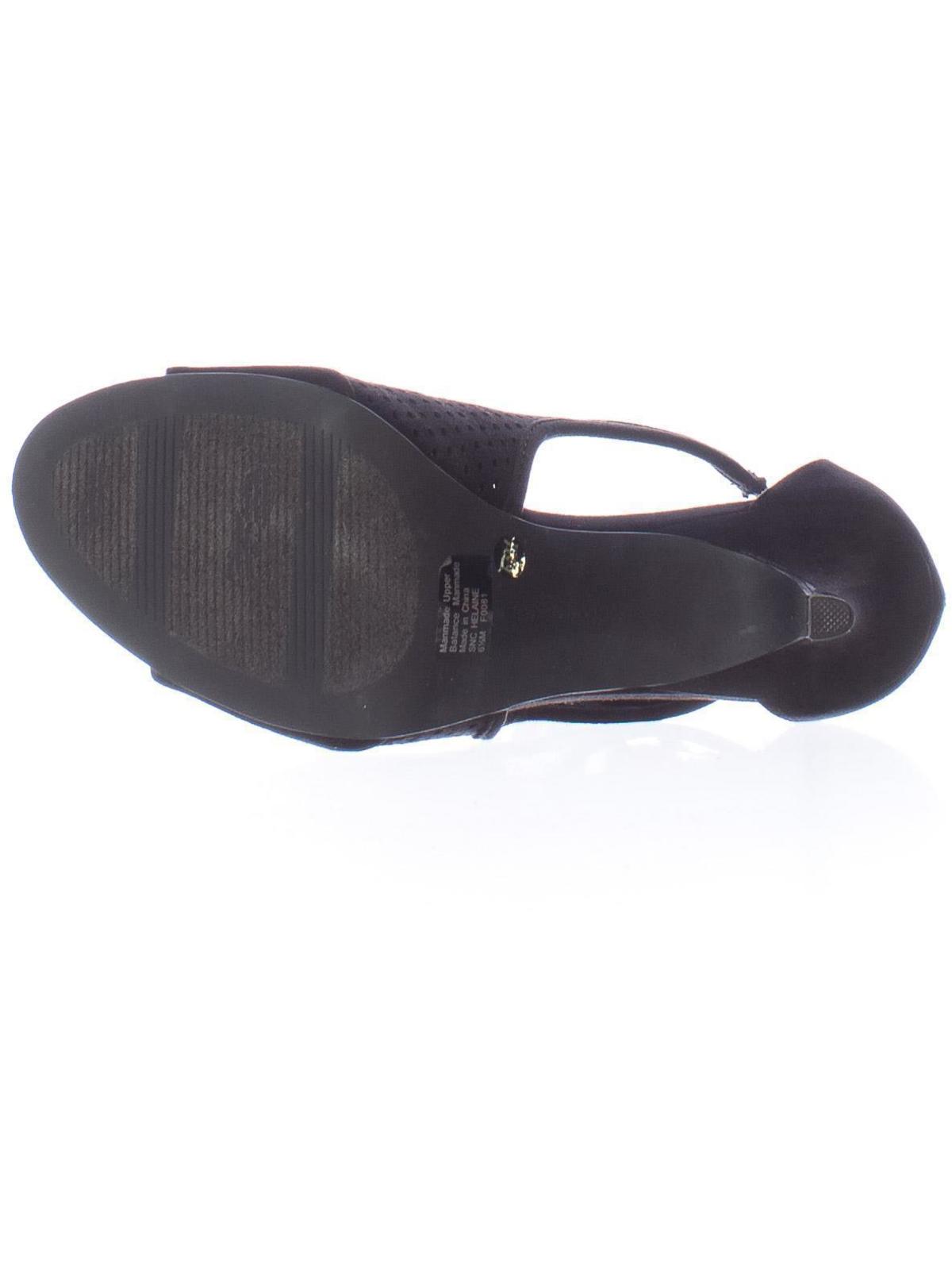 Style & Co Women's Helaine Perforated Sandals Shoes Black Size 7 M