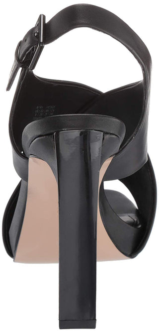 Calvin Klein Women's Myra Leather Pumps Heel Sandals Black Size 7.5 M