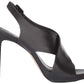 Calvin Klein Women's Myra Leather Pumps Heel Sandals Black Size 7.5 M