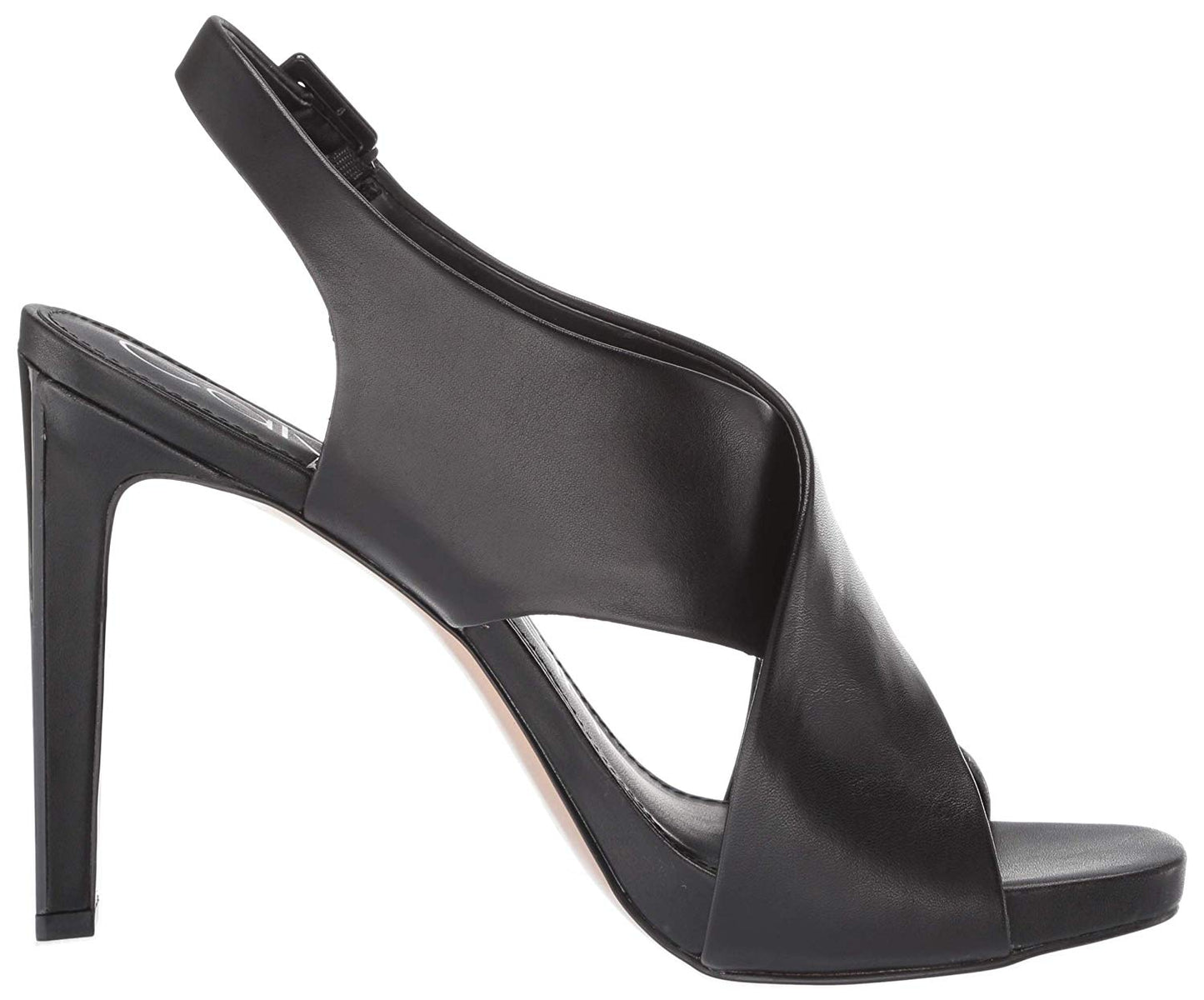 Calvin Klein Women's Myra Leather Pumps Heel Sandals Black Size 7.5 M