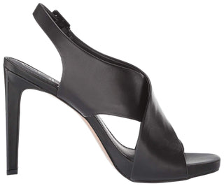 Calvin Klein Women's Myra Leather Pumps Heel Sandals Black Size 7.5 M