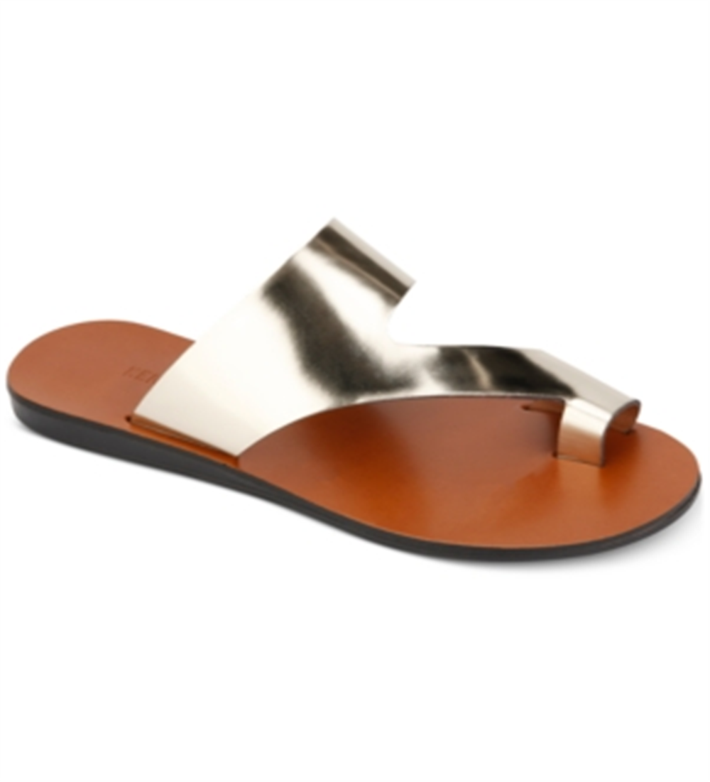 Kenneth Cole Women's Toe Ring Palm Round Toe Slip on Slide Sandals Yellow Size 6 M