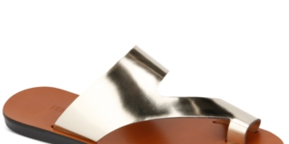 Kenneth Cole Women's Toe Ring Palm Round Toe Slip on Slide Sandals Yellow Size 6 M