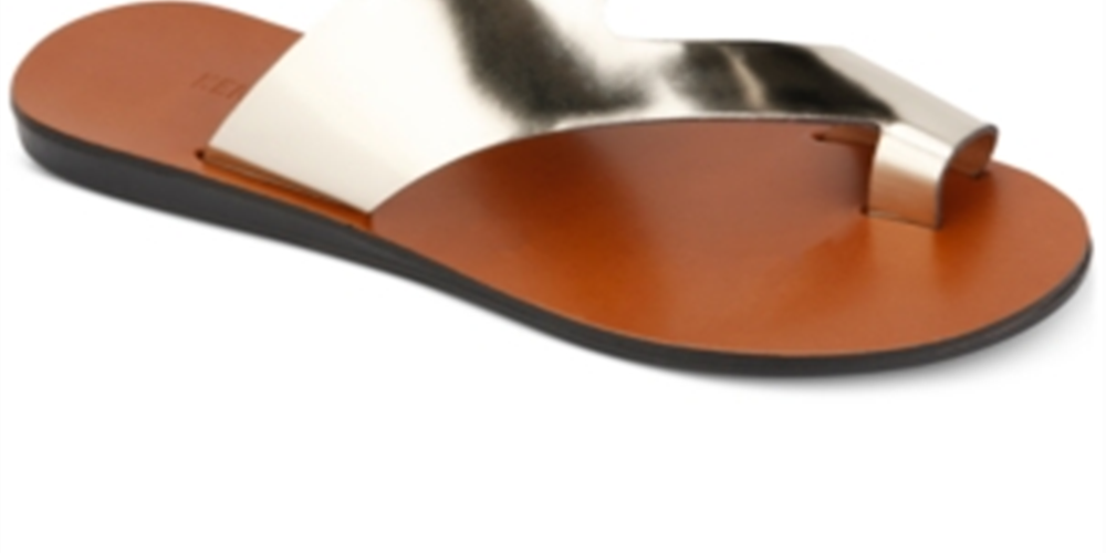 Kenneth Cole Women's Toe Ring Palm Round Toe Slip on Slide Sandals Yellow Size 6 M