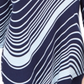 JM Collection Women's Swirl-Print 3/4-Sleeve T-Shirt Blue Size Small