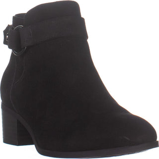 Giani Bernini Women's Putneyy Leather Heeled Ankle Boots Black Size 9.5M