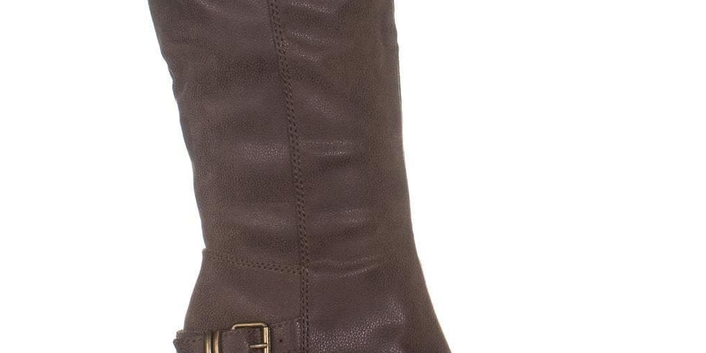 American Rag Women's Emilee Fabric Almond Toe Knee High Fashion Boots Gray Size 10.5 M