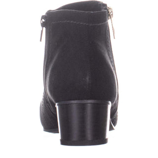Charter Club Womens Boniee Faux Suede Zipper Booties Black Size 6 M