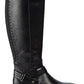 Baretraps Women's Abram WC Faux Leather Wide Calf Riding Boots Black Size 5.5