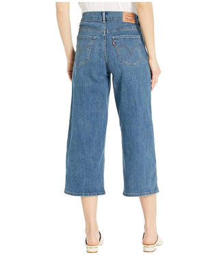 Levi's Women's Classic Wide Leg Crop Pants Blue Size 16