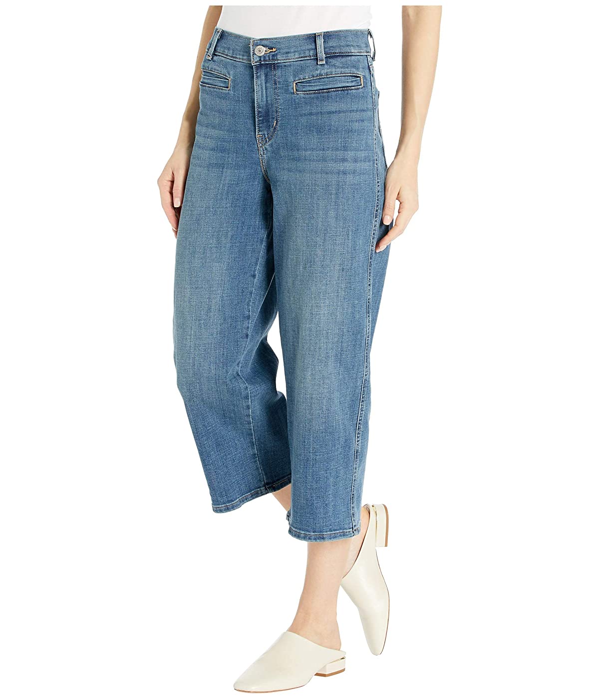 Levi's Women's Classic Wide Leg Crop Pants Blue Size 16