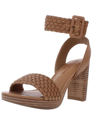 Sun + Stone Women's Stefan Ankle Strap Heel Sandals Brown Size 5.5 M
