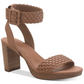 Sun + Stone Women's Stefan Ankle Strap Heel Sandals Brown Size 5.5 M