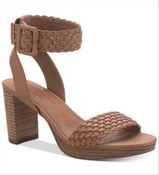 Sun + Stone Women's Stefan Ankle Strap Heel Sandals Brown Size 5.5 M