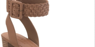 Sun + Stone Women's Stefan Ankle Strap Heel Sandals Brown Size 5.5 M