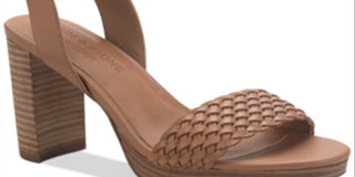 Sun + Stone Women's Stefan Ankle Strap Heel Sandals Brown Size 5.5 M