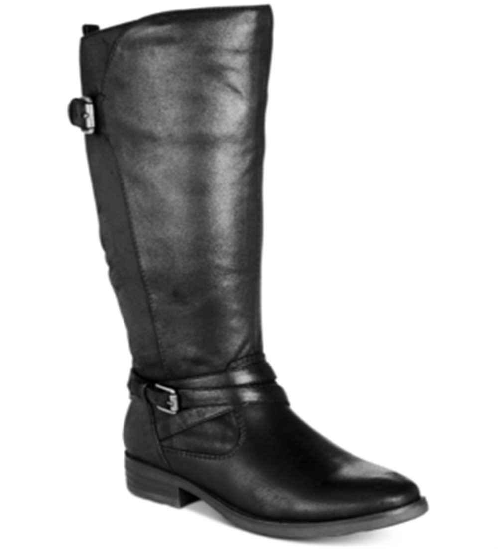 Baretraps Women's Shoes Alysha Leather Closed Toe Knee High Fashion Boots Black Size 5 M