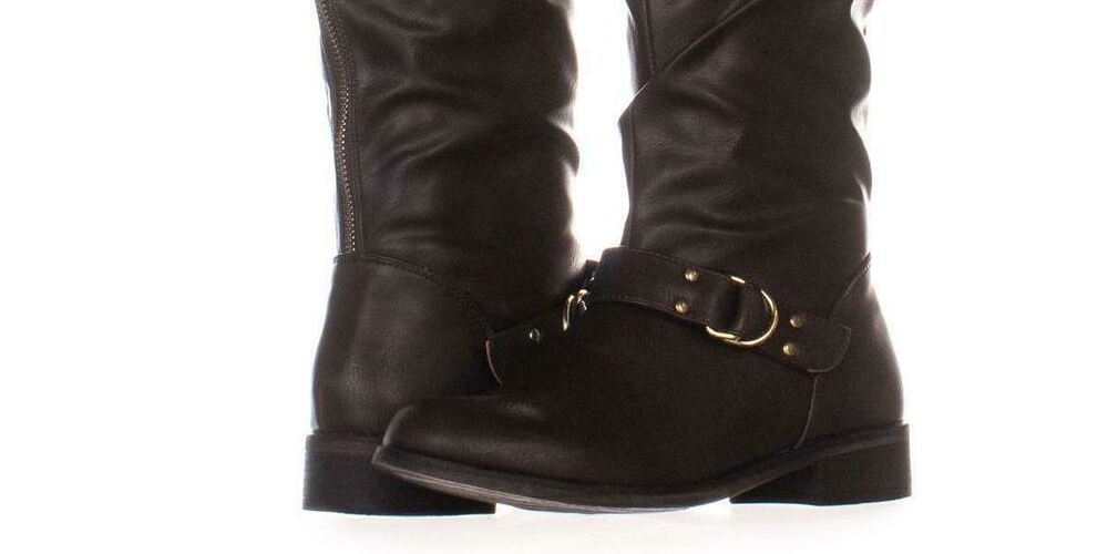 XOXO Women's Minkler Round Toe Knee High Fashion Boots Brown Size 8W