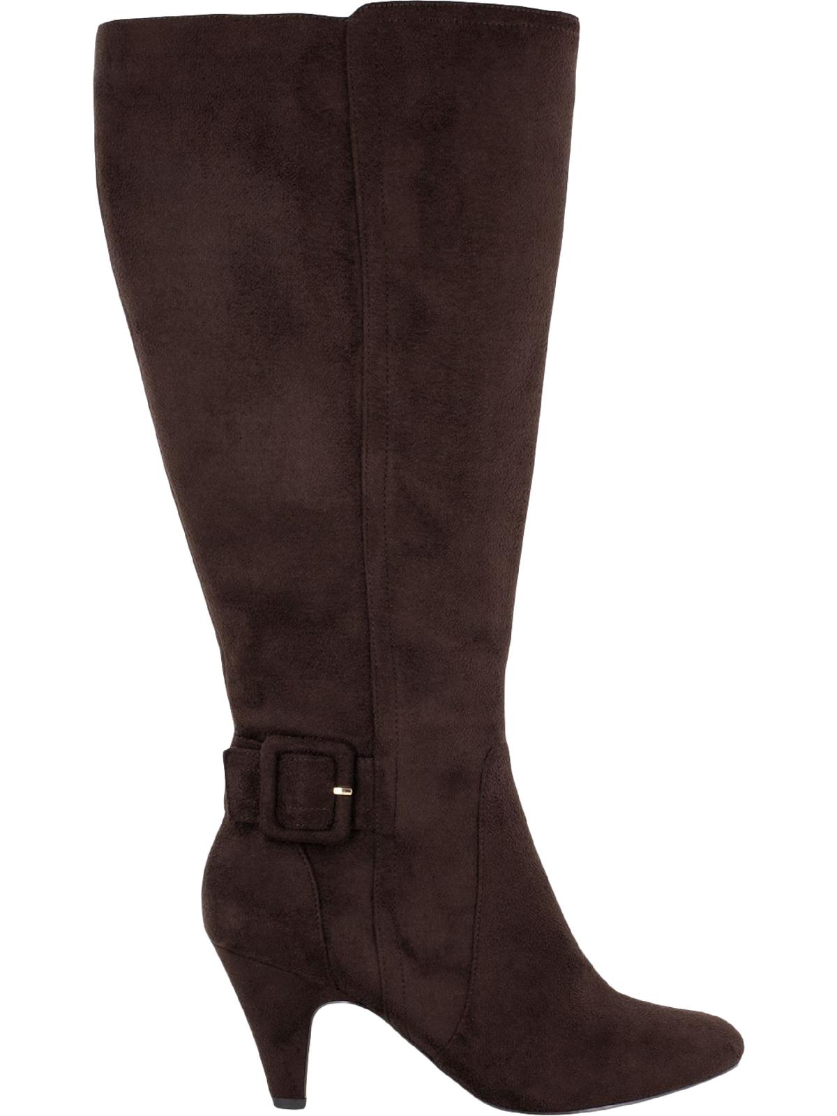 Bella Vita Women's Suede Troy II Plus Dress Wide Calf Boots Brown Size 5.5 M