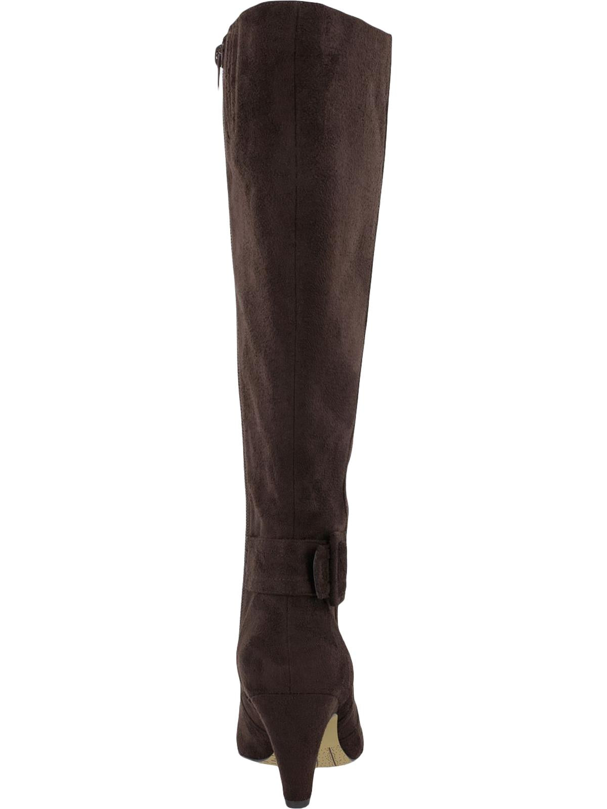Bella Vita Women's Suede Troy II Plus Dress Wide Calf Boots Brown Size 5.5 M