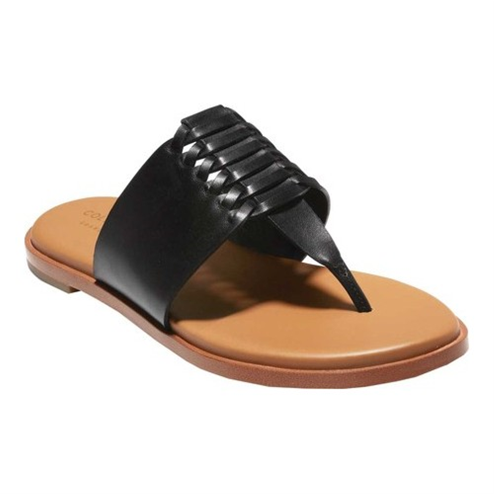 Cole Haan Women's Felix Grand Thong Sandal Black Size 9.5 B