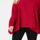 Alfani Women's Plus Turtleneck Poncho Sweater Red Size 4X