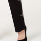 INC International Concepts Women's Rhinestone-Embellished Bootcut Jeans Black Size 4