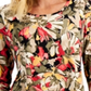 JM Collection Women's 3/4 Sleeve Top Green Size X-Small