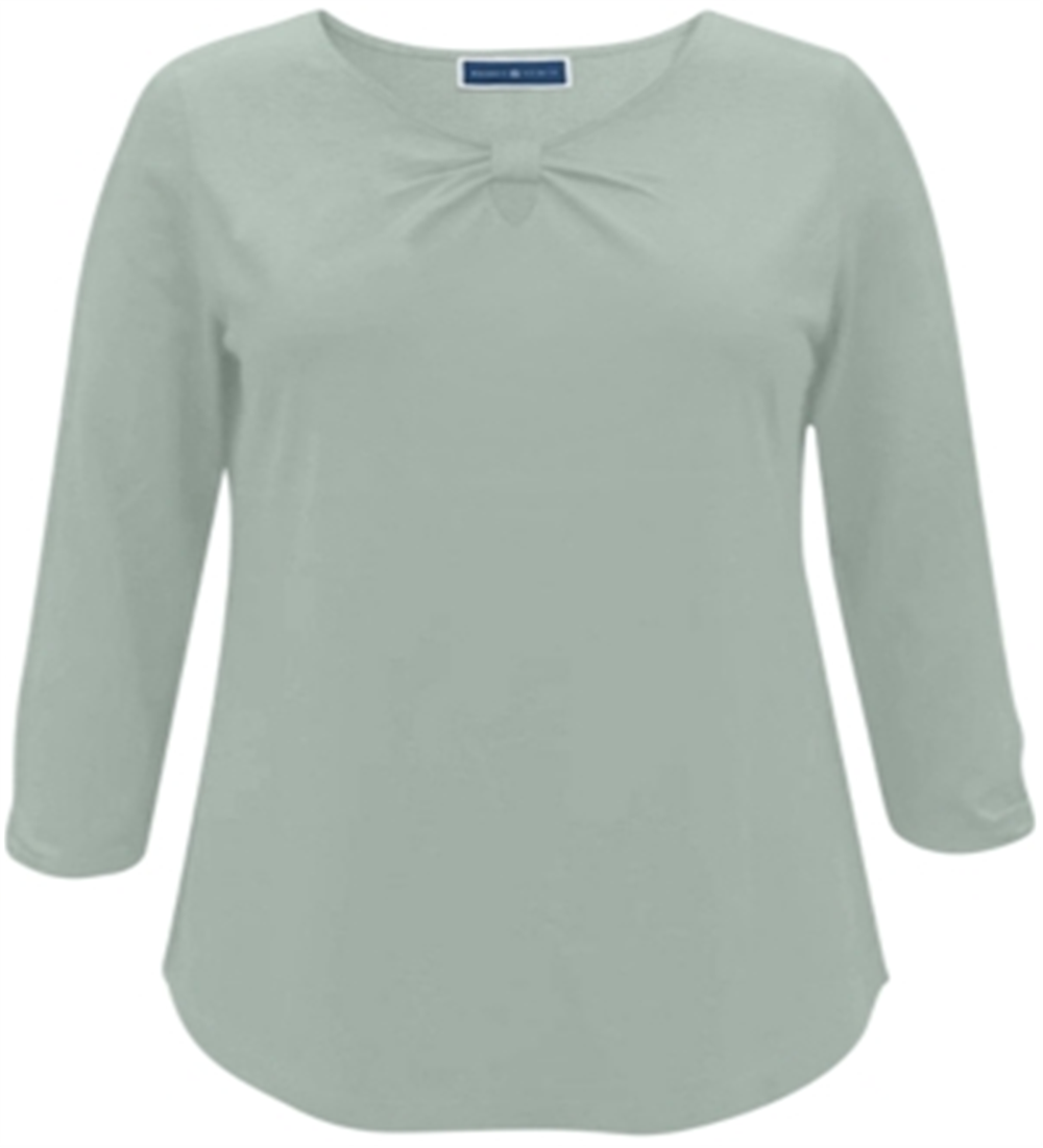 Karen Scott Women's Keyhole Front T-Shirt Green Size XX-Large