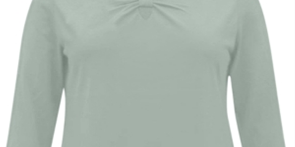 Karen Scott Women's Keyhole Front T-Shirt Green Size XX-Large