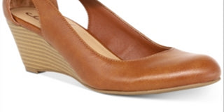 American Rag Womens Miley Leather Peep Toe Casual Platform Sandals Brown Size 7.5 M