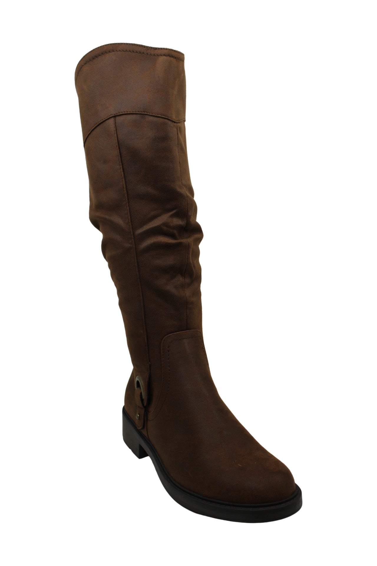 Baretraps Women's Shoes Chaya Leather Closed Toe Knee Brush Brown Size 9.5