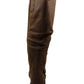 Baretraps Women's Shoes Chaya Leather Closed Toe Knee Brush Brown Size 9.5