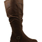 Baretraps Women's Shoes Chaya Leather Closed Toe Knee Brush Brown Size 9.5