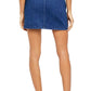Free People Women's Notched Denim Mini Skirt Blue Size 10
