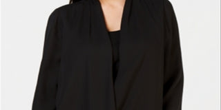 Charter Club Women's Surplice Top Black Size XX-Large