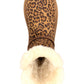Style & Co Women's Animal Print Platform Fur Trim Tiny Round Toe Booties Brown Size 10 M