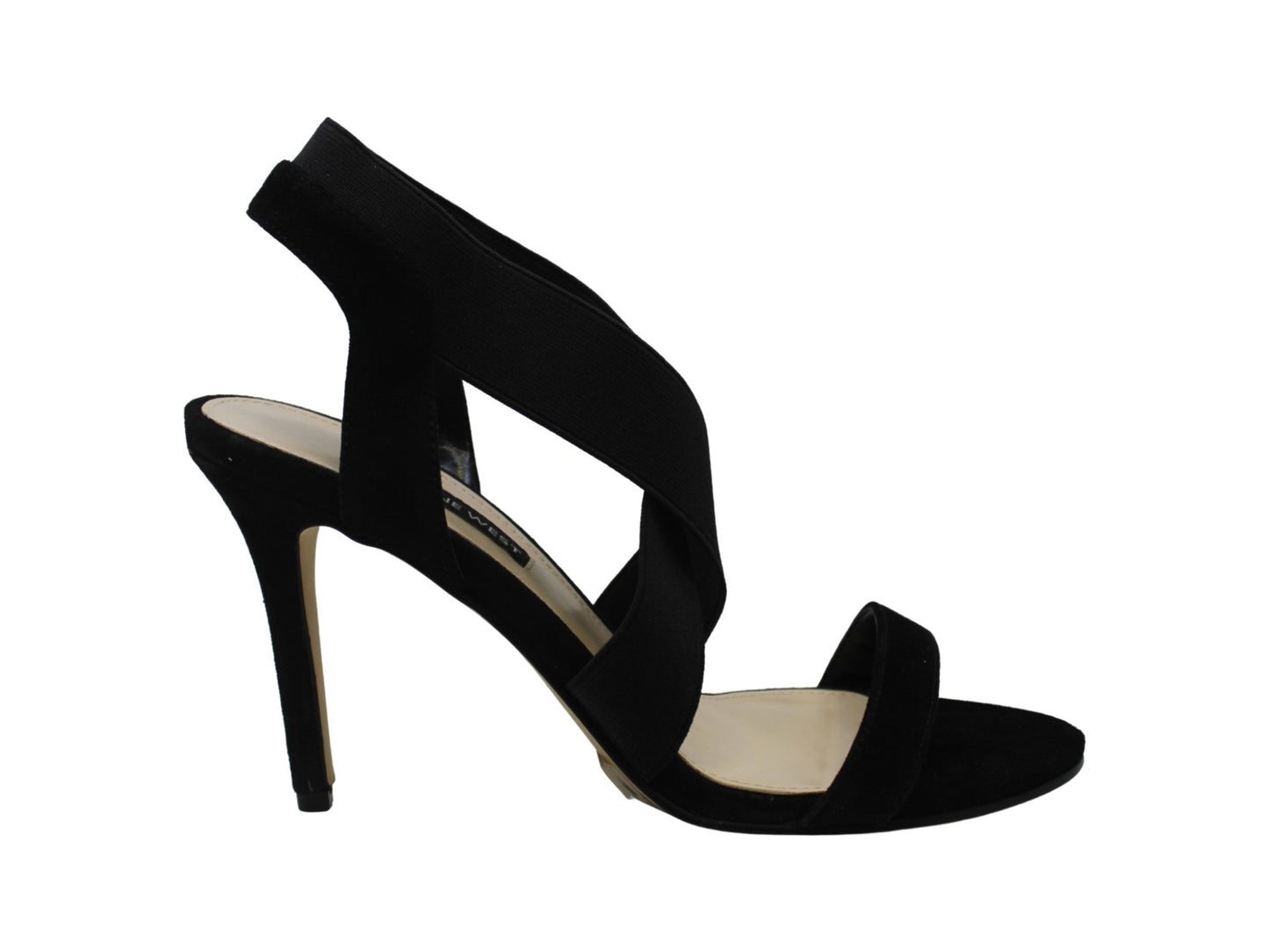 Nine West Women's Maya Fabric Open Toe Casual Slingback Sandals Black Size 9 M