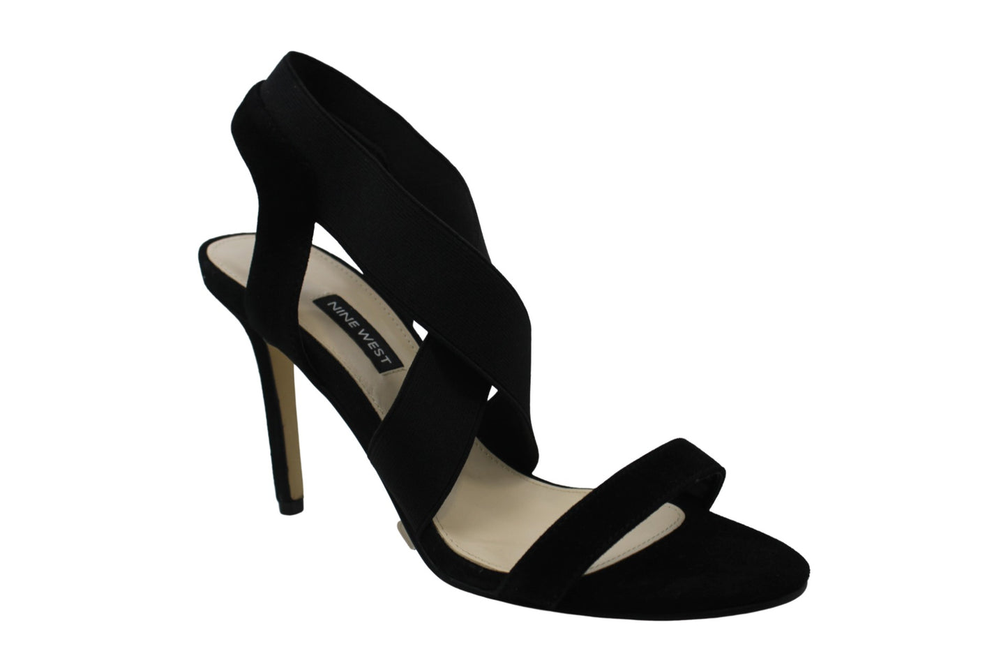 Nine West Women's Maya Fabric Open Toe Casual Slingback Sandals Black Size 9 M