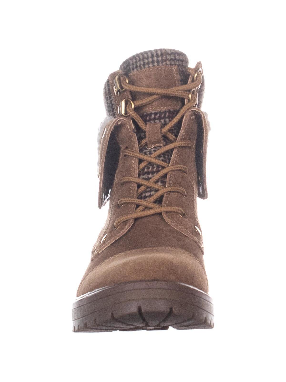 Tommy Hilfiger Women's Dyan Winter Boots Suede Ankle Brown Size 8.5 M