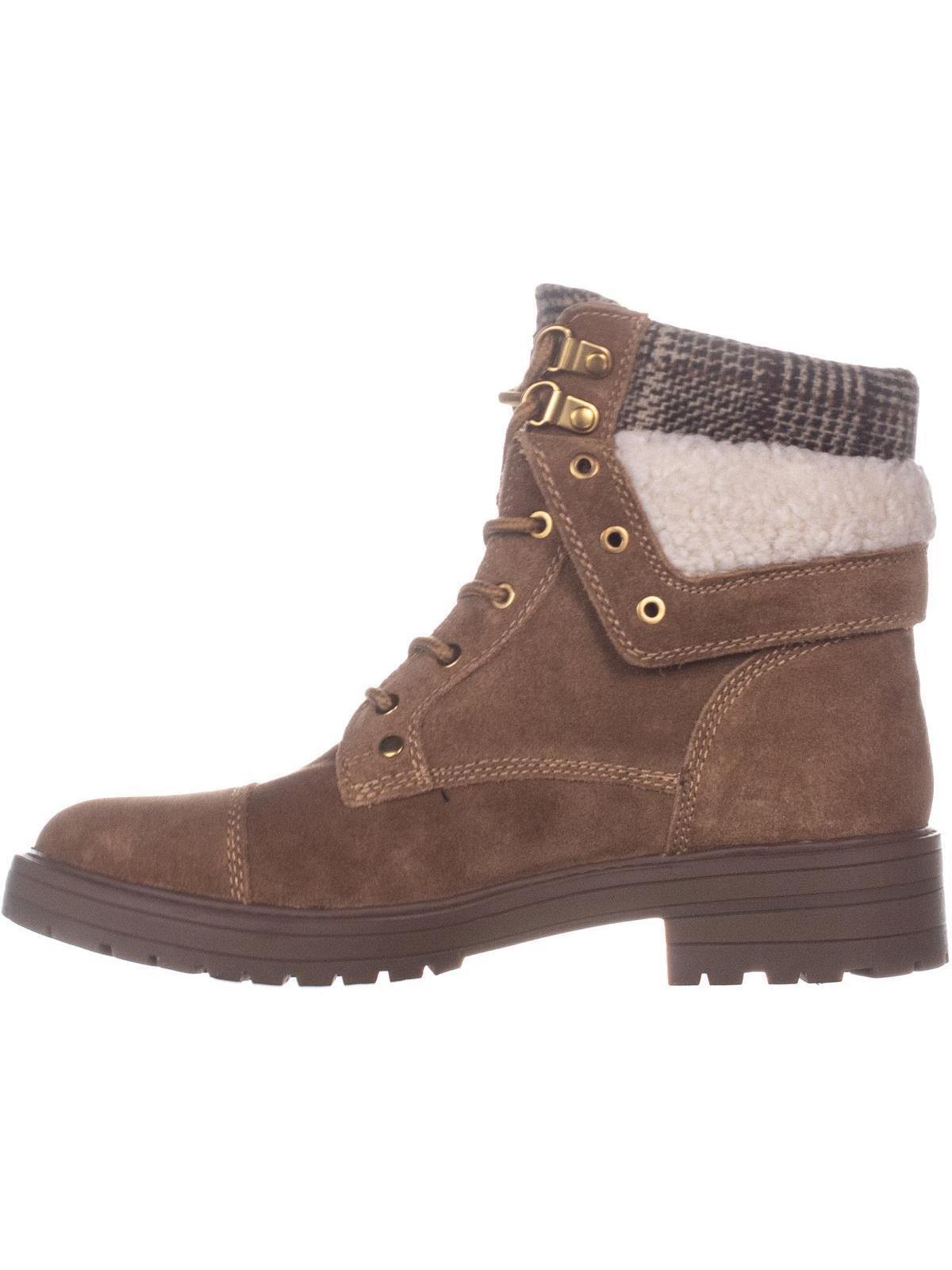 Tommy Hilfiger Women's Dyan Winter Boots Suede Ankle Brown Size 8.5 M