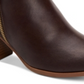 Style & Co Women's Notched at Sides Zipper Accent Masrinaa Almond Toe Block Heel Zip up Booties Brown Size 7.5 M