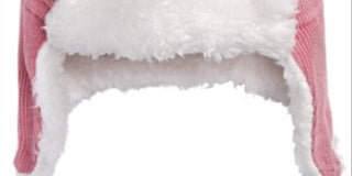 First Impressions Baby Boys & Girl's Faux Fur Trim Corduroy Hat Pink Size 0-6 MOS