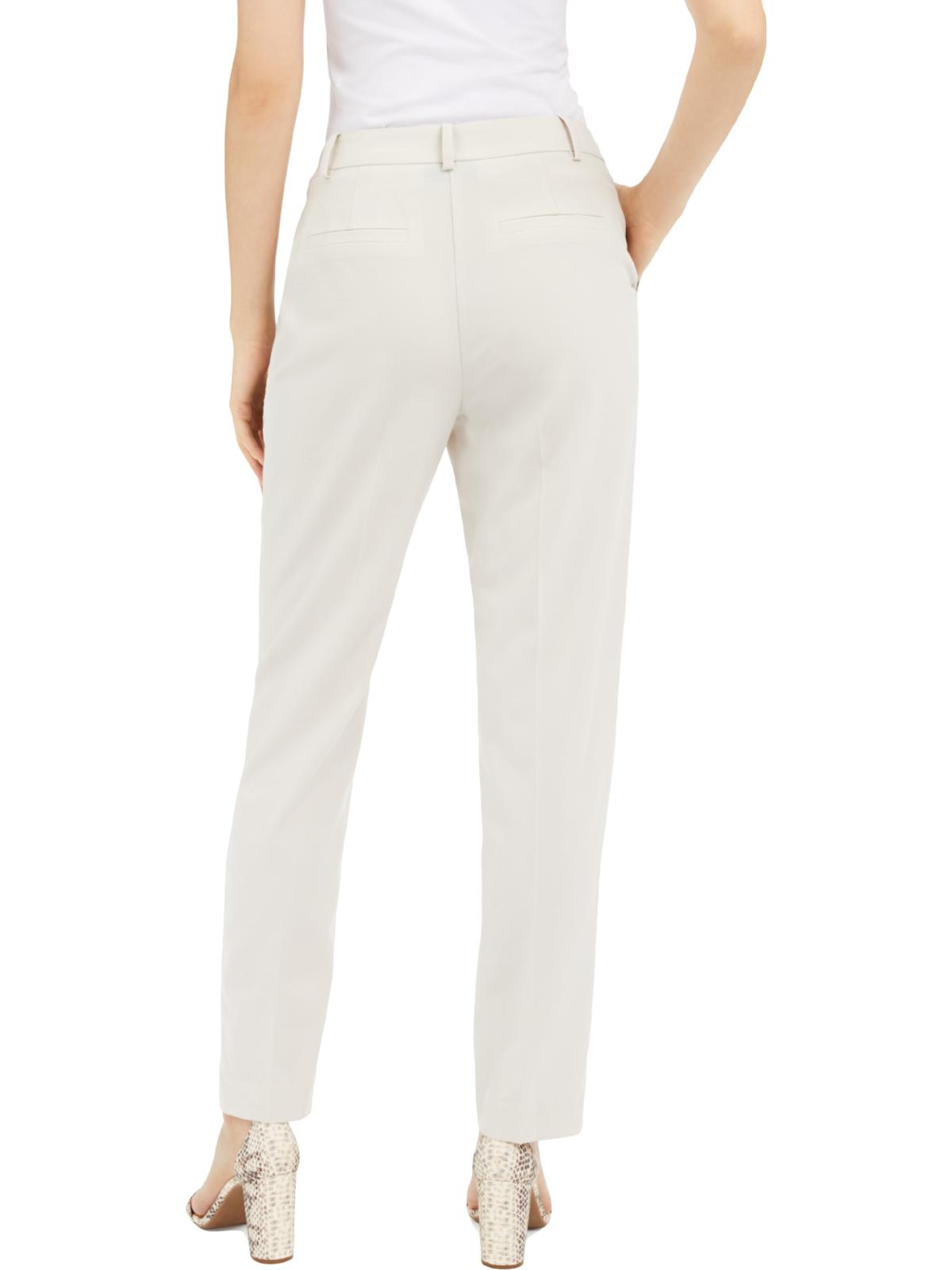 Alfani Women's Slim Fit Tummy Control Trouser Pants Beige Size 4