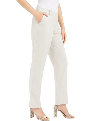 Alfani Women's Slim Fit Tummy Control Trouser Pants Beige Size 4