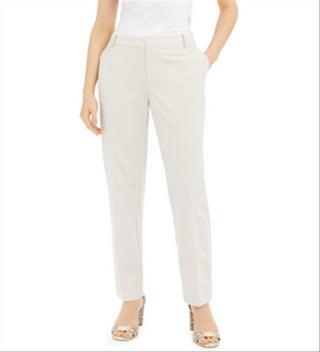 Alfani Women's Slim Fit Tummy Control Trouser Pants Beige Size 4