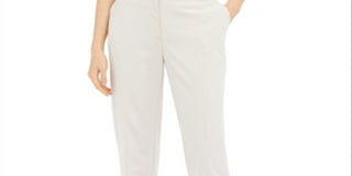 Alfani Women's Slim Fit Tummy Control Trouser Pants Beige Size 4